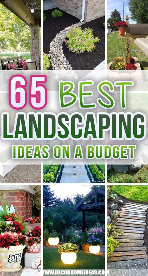 Simple Small Yard Landscaping Ideas, Easy Landscaping Ideas On A Budget, Front Yard Simple Landscaping Ideas, Cheap Front Garden Ideas, Front Yard Landscape Curb Appeal, Small Porch Landscaping Ideas, Front Yard Walkway Landscaping Ideas, Flower Bed On A Budget, Landscape Ideas Against House