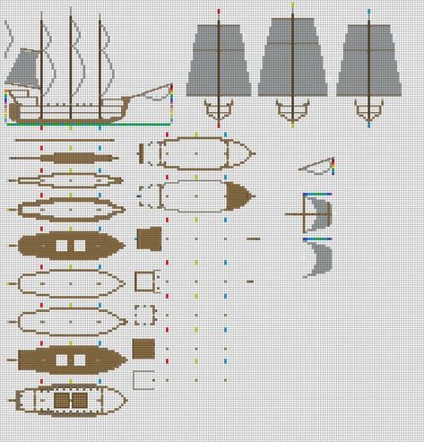 Minecraft Boat Blueprints, Minecraft Boat, Minecraft Ship, Minecraft Building Blueprints, Construction Minecraft, Minecraft Building Guide, Capas Minecraft, Minecraft Decoration, Minecraft Houses Blueprints