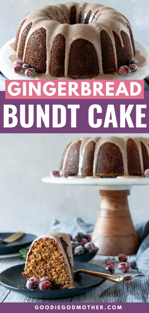 Gingerbread Bundt Cake, Christmas Bundt Cake, Easy Christmas Desserts, Gingerbread Recipes, Hot Chocolate Fudge, Bundt Cake Recipes, Bundt Cake Recipe, Slow Cooker Desserts, Greek Desserts