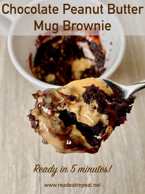 Microwave Peanut Butter Cake, Chocolate Fix Quick, Mug Cake Chocolate Peanut Butter, Quick Easy 1 Person Desserts, Peanut Butter Microwave Mug Cake, Microwave Mug Brownie Recipes, Peanut Butter Cake In A Mug, Microwave Chocolate Dessert, Peanut Butter Dessert For One