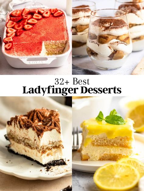 Bailey Cheesecake, Ladyfinger Desserts, Lady Fingers Dessert, Desserts Photos, Brulee Cheesecake, Pide Bread, Roll Cheesecake, Taco Side Dishes, Creme Brulee Cheesecake