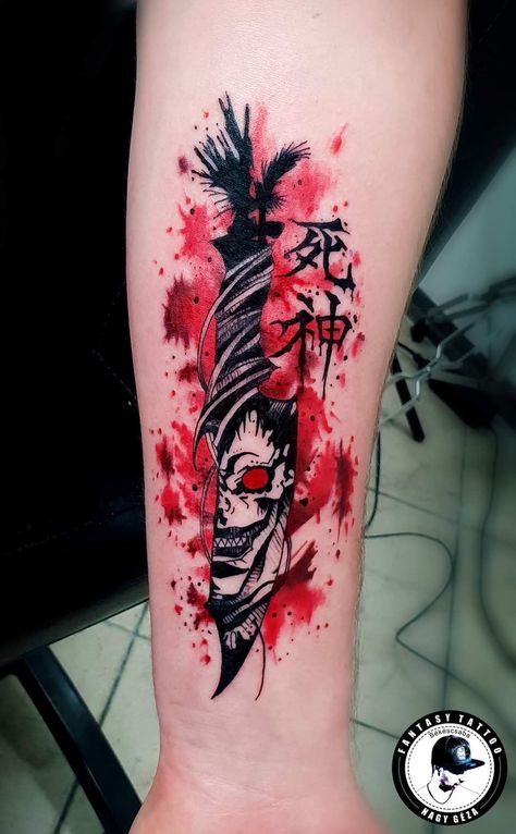 Tattoo Ideas Book, Tato Naruto, Tatuaje Trash Polka, Trash Polka Tattoo Designs, Realistic Tattoo Sleeve, Tattoo Ideas Easy, Manga Tattoo, Naruto Tattoo, Wrist Tattoos For Guys