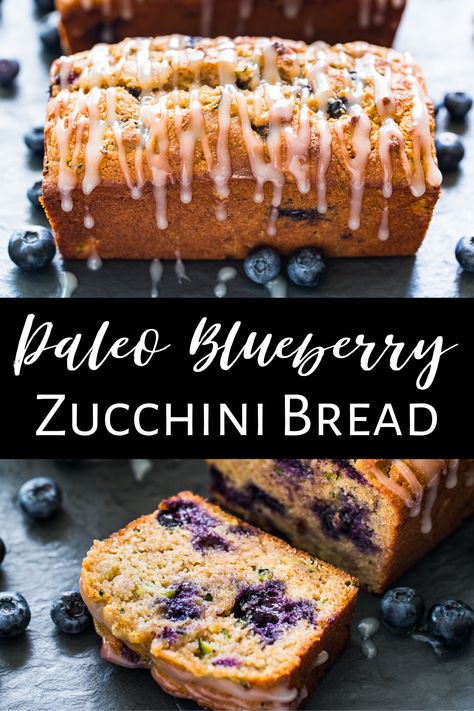 Zucchini Blueberry Bread, Paleo Zucchini Bread, Blueberry Zucchini Bread, Blueberry Zucchini, Wheat Belly Recipes, Zucchini Bread Healthy, Bread Maker Recipes, Paleo Recipes Dessert, Paleo Baking