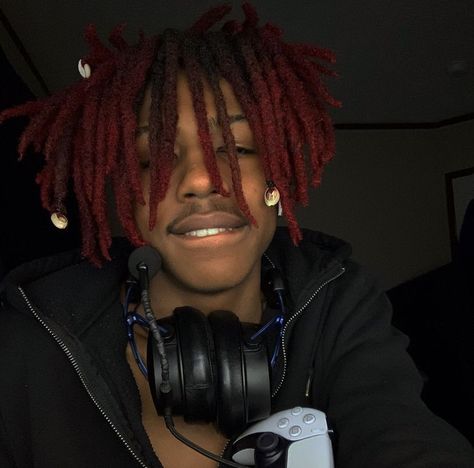 Dyed Dreads, Red Dreads, Mens Twists Hairstyles, Red Hair Men, Cute Dreads, Dreadlock Hairstyles For Men, Light Skin Men, Dark Skin Boys, Dark Skin Men