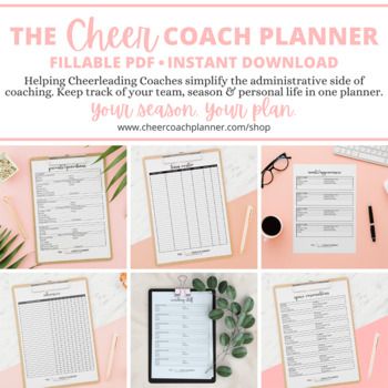 I N C L U D E D The Cheer Coach Planner | May 2021-April 2022 Fillable PDF | 8.5x11 185 page Cheerleading Coach Planner | PDF fileInstant Digital Download - computers & other accessories shown in photos are not included - No physical product will be shipped to you. If you are interested in purch... Cheer Coach Binder, Cheerleading Coach, Diy Binder, Cheerleading Coaching, Attendance Sheet, Binder Printables, Cheer Coach, Cheer Coaches, Pep Rally