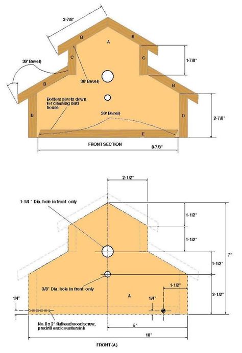 Bluebird House Plans, Barn Birdhouses, Bird House Plans Free, Diy Birdhouse, Birdhouse Plans, Large Bird Houses, Homemade Bird Houses, Birdhouse Ideas, Bird Houses Ideas