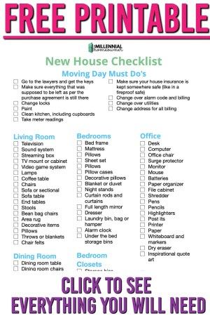 (All 229 Essential Household Items You Need for Your New Place) House Checklist Moving, New House Checklist, First Home Essentials, First Home Checklist, Moving House Tips, Moving Hacks, Buying First Home, New Home Essentials, House Checklist