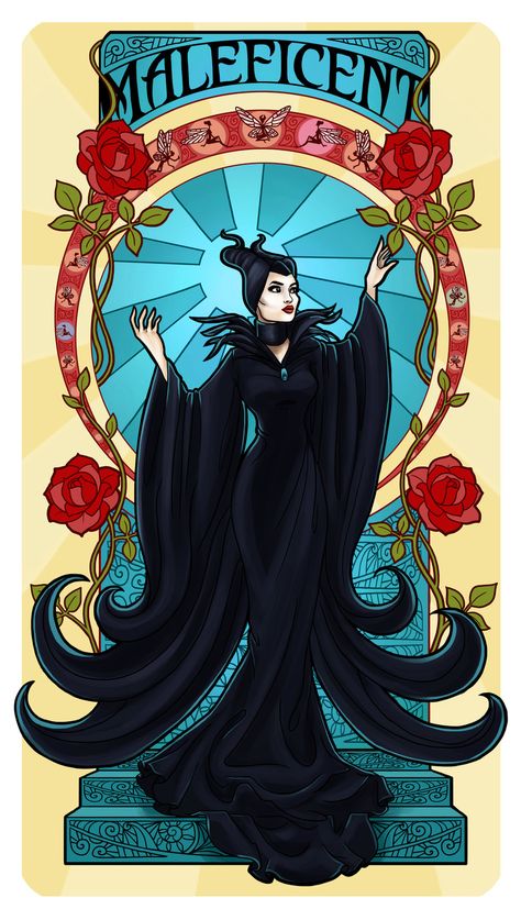 Evvi Art, Maleficent Art, Disney Maleficent, Images Disney, Hal Decor, Bd Comics, Deviant Art, Alphonse Mucha, Disney Fan Art