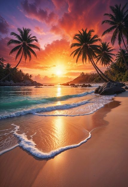 Free Photo | Photorealistic tree with branches and trunk outside in nature Beach Fantasy Art, Tropical Drawing, Tree With Branches, Background Scenery, Choosing Joy, Beach Landscapes, Sunrise Pictures, Sea Sunset, Island Art