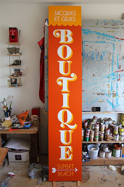 Boutique Sign Painting Ideas, Jeff Canham, Vertical Lettering, Sign Painting Lettering, Sign Painter, Best Typography, Typography Images, Graffiti Artwork, Sign Painting