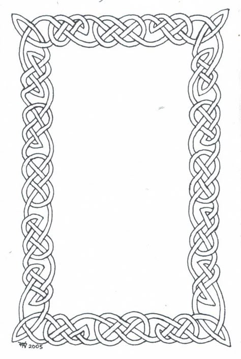 Nordic Pattern Viking, Celtic Patterns Border, Celtic Borders, Celtic Knot Border, Knotwork Border, Art Nouveau Graphic Design, Rabe Tattoo, Celtic Border, Celtic Quilt