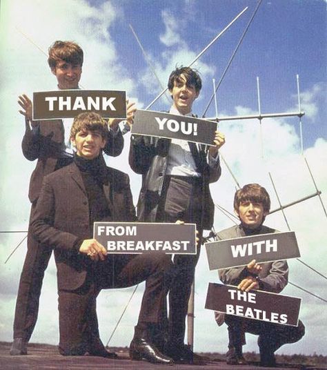 @Jenna Bosch Have you ever heard of this?! I want breakfast with the Beatles!! Richard Starkey, Futurisme Retro, Beatles Love, Beatles Photos, Beatles Pictures, Beatles Fans, Beatles John, This Is Your Life, British Invasion