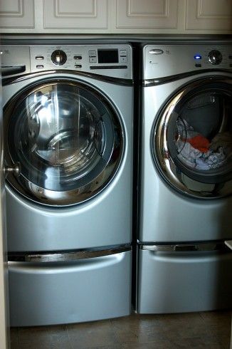 fancy Beautiful Appliances, Washer And Dryer Set, Whirlpool Washer And Dryer, Laundry System, Washers And Dryers, Whirlpool Washer, Creative Organization, Rooms Decor, Beautiful Rooms