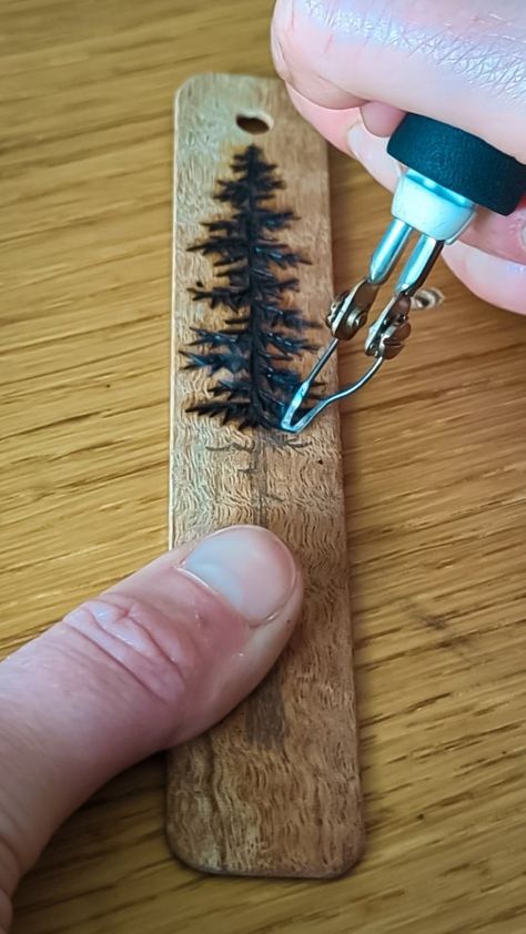 Hannah Baker ❁ Wood Burning Artist | Another day another bookmark.. I had to do a tree! 🌲 Really looking forward to selling these this weekend! Burned on gorgeous rippled... | Instagram Hannah Baker, Reading Accessories, Pyrography Art, Wood Burning Art, Wooden Spoons, Artist On Instagram, Pyrography, Tree Art, Wood Burning