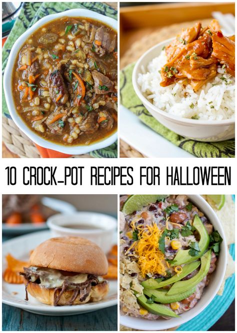 Ten easy and filling slow cooker recipes for dinner on Halloween night so that you eat something besides Snickers. Halloween Dinner Ideas, Crock Pot Recipes, Recipes For Halloween, Food Charlatan, Recipes Halloween, Pot Pies, The Food Charlatan, Chicken Pot Pie Recipes, Easy Crockpot Dinners