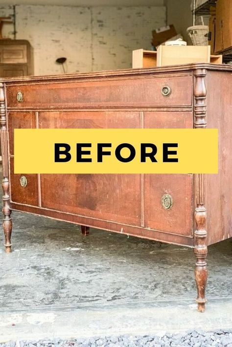 Renovating Old Furniture, Updating Old Furniture, Boho Furniture Diy, Diy Furniture Repurpose Creative Ideas, Kitchen Dresser Makeover, Repurposed Furniture For Kitchen, Redone Dressers, Refinish Dresser, Neutral Dresser