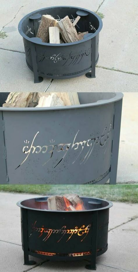 I must have this Geek Home Decor, Geek Decor, Nerd Alert, Geek Out, Geek Culture, Outdoor Fire, Outdoor Fire Pit, One Ring, Middle Earth