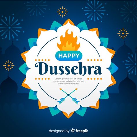 Happy dussehra celebration on flat design Free Vector | Premium Vector #Freepik #vector #background #design #celebration #happy Dussehra Celebration, Dussehra Greetings, Dussehra Images, Happy Dussehra Wishes, Create Name, Happy Dussehra, Hindu Festivals, Graphic Editing, Cartoon Images