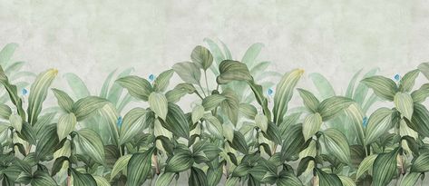 Tropical Bushes, Dining Room Accent Wall Ideas, Tropical Leaf Wallpaper, Room Accent Wall Ideas, Invitation Card Ideas, Dining Room Accent Wall, Paradise Wallpaper, Van Gogh Almond Blossom, Palm Leaf Wallpaper