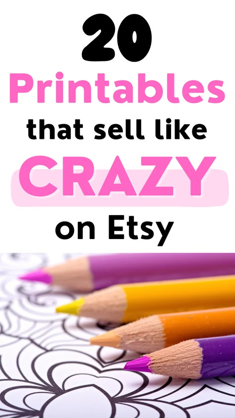 20 Best-selling printables to sell on Etsy Printables To Sell On Etsy, Printables To Sell, Making Money On Etsy, Selling Printables, Printables On Etsy, Money Making Hacks, Create Digital Product, Etsy Business, Small Business Ideas