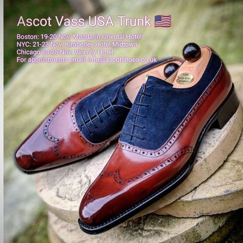 Ascot Shoes on Instagram: "We're very pleased to announce our up coming US trunk in collaboration with our US partner English Cut @englishcut For appointments please email: info@ascotshoes.co.uk. Boston 19-20 November. Mandarin Oriental Hotel NYC 21-23 November. Kimberley Suite Midtown Chicago 24-25 November. Viceroy Hotel #ascotkaan #AscotShoes #vassLondon #Vass #VassShoes #horweencordovan #horweenleather #horweenshellcordovan #horweenwallet #splittoes #splittoe #EdwardGreen #derbies #egdov Burgundy Wedding Shoes, Ascot Shoes, English Cut, Edward Green, Nyc Hotels, Horween Leather, Best Shoes For Men, Me Too Shoes, Trunk