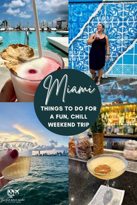 A Chill Miami Girls' Trip Itinerary | Miami is a perfect long weekend trip, particularly if you choose one area to focus on. Here's a first-timer's guide for fun, chill things to do in Miami, particularly the Miami Beach & South Beach area...where to eat & drink in Miami, Wynnwood, a sunset sail, & more! Miami for non-partiers, Miami weekend itinerary. #miami #florida #girlstrip Miami Things To Do, Miami Girls Trip, Miami Weekend, Cold Weather Travel, Cheap Places To Visit, Weekend In Miami, Miami Trip, Planning Trips, Things To Do In Miami