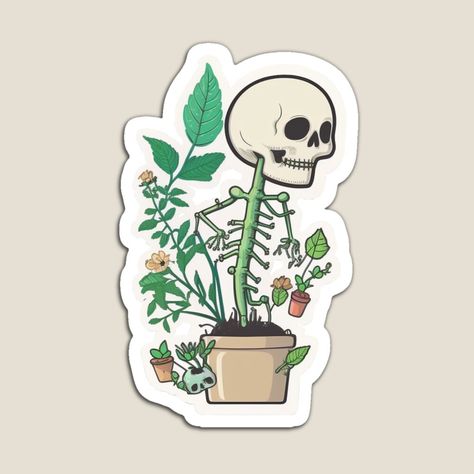 Botanical Goth, Design Humor, Plant Puns, Funny Skull, Gothic Garden, Plant Parent, Quirky Design, Skull Design, Plant Design