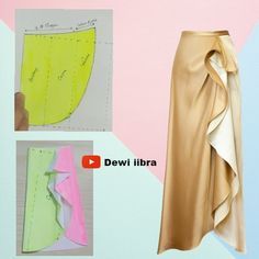 Skirt Draping Techniques, Pola Skirt, Skirt Pattern Making, Draped Skirt Pattern, Pola Top, Mode Origami, Draping Skirt, Pola Blus, Pattern Making Tutorial