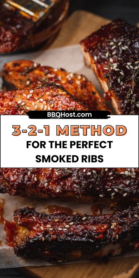 Discover the 3-2-1 Rib Method and transform your smoked ribs into mouthwatering masterpieces. Learn the secrets to achieving that perfect smoke flavor, tender texture, and irresistible taste. Say goodbye to dry, tasteless ribs, and hello to the best smoked ribs you've ever tasted! Easy Rib Recipes, Easy Ribs, Smoked Recipes, Traeger Grill Recipes, Bbq Cookout, Smoked Pork Ribs, Carnivore Recipes, Favorite Casseroles, Pork Rib Recipes