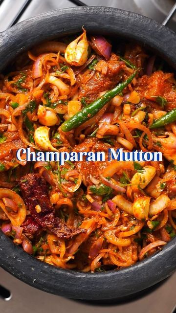 Natasha Gandhi on Instagram: "Champaran Mutton 😍 If you are looking for spicy, smoky and a flavourful Mutton recipe, Then you have to try this ! Slow cooked on dum in a clay handi, this mutton dish from Bihar is hands down the best I have had The full recipe is pinned ♥️ Do try and enjoy #mutton #champaran #bihar #cooking #regional #local #masterchef #kitchen #recipe #dinner" Champaran Mutton Recipe, Champaran Mutton, Mutton Recipe, Mutton Recipes, Recipe Dinner, Kitchen Recipe, Slow Cooked, Indian Food, Indian Food Recipes