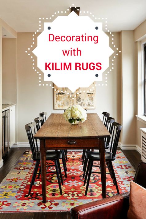 Kilim Rug In Kitchen, Kilim Rugs Living Room, Boho Rabbit, Persian Rug Living Room, Kilim Rug Living Room, Kilim Living Room, Kilim Pattern, Ideas For Decorating, Inspiring Spaces