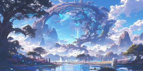 Horizontal Fantasy Art, Fantasy Landscape Pc Wallpaper, Fantasy Wallpaper For Laptop, Anime Scenery Wallpaper Pc, Fantasy Wallpaper 1920x1080, Mythical Creature Art, 1366x768 Wallpaper, Anime Kingdom, Fantasy Background