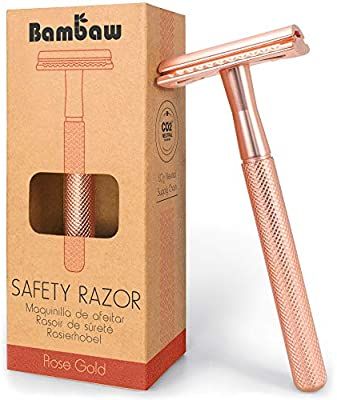 Razor For Women, Safety Razor, Shaving, Eco Friendly, Personal Care, Rose Gold, Gold, Beauty