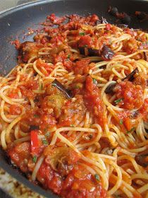 Morsels and Musings: pasta alla norma Pasta Norma, Eggplant Pasta, Pasta Alla Norma, Italian Side, Kitchen Fun, Vegetarian Cooking, Vegetarian Food, Pizza Pasta, Vegan Dishes