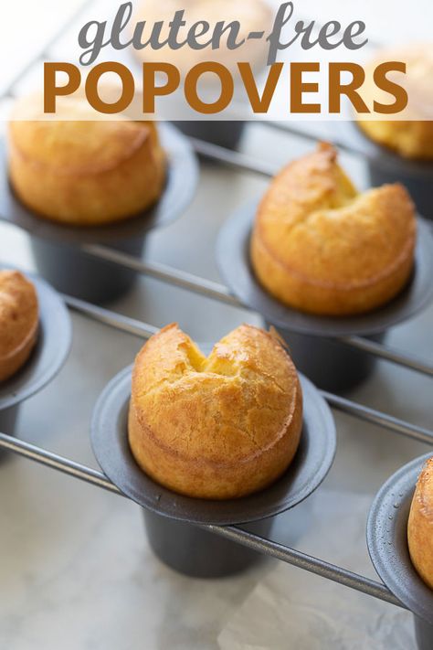 Almond Flour Popovers, Meaningful Eats, Popover Recipe, Gluten Free Bagels, Easy Breakfast Recipe, Yorkshire Pudding, Gluten Free Eating, Free Living, Gluten Free Breakfasts