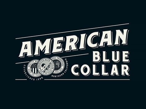 American Blue Collar - Brand Assets 1/3 by Emir Ayouni for Forefathers on Dribbble Brand Assets, American Gods, Saint Charles, San Rafael, Red Rock, Digital Illustrations, Show And Tell, Logo Inspiration, Design Inspo