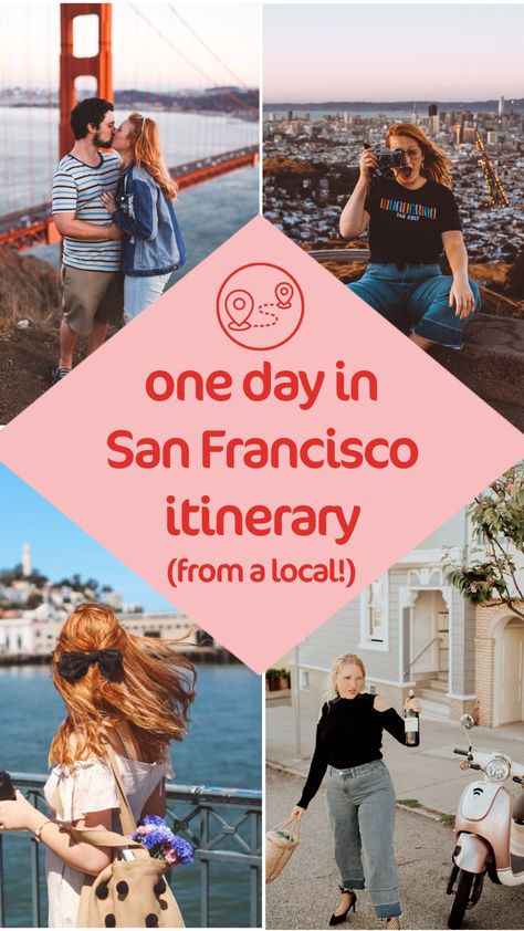 Maximize your time in San Francisco with our ultimate one-day itinerary designed by a local! Explore iconic landmarks, taste delicious food, and soak in stunning views, all in just one day. From the Golden Gate Bridge to vibrant neighborhoods like the Mission, this guide will help you navigate the city like a pro. Don't miss out on these insider tips for an unforgettable day in San Francisco! Check it out now! #SanFrancisco #TravelItinerary One Day San Francisco Itinerary, San Francisco 1 Day Itinerary, 1 Day In San Francisco, San Francisco Day Trips, One Day In San Francisco, San Francisco In A Day, La To San Francisco Road Trip, San Francisco Girls Trip, Aesthetic San Francisco