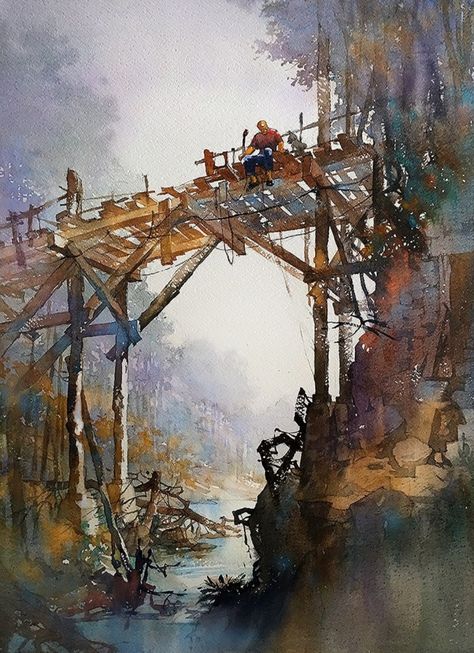 | [by Thomas W. Schaller] Schaller Watercolor, Thomas W Schaller, Affordable Landscaping, Thomas Schaller, Art Thomas, Watercolor Fine Art, Watercolor Architecture, 수채화 그림, Watercolor Landscape Paintings