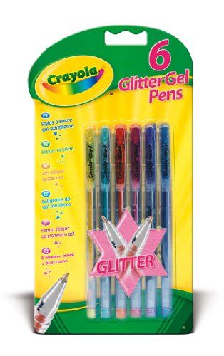 Crayola Glitter Gel Pens (6 Pack) Crayola https://www.amazon.co.uk/dp/B0002HYYGM/ref=cm_sw_r_pi_dp_x_8GDgybPS8WM0G Crayola Chalk, Play Dough Crafts, Play Dough Sets, Glitter Gel Pens, Crayola Markers, Clay Moulding, Roller Pen, Art Pens And Markers, Stationary Art