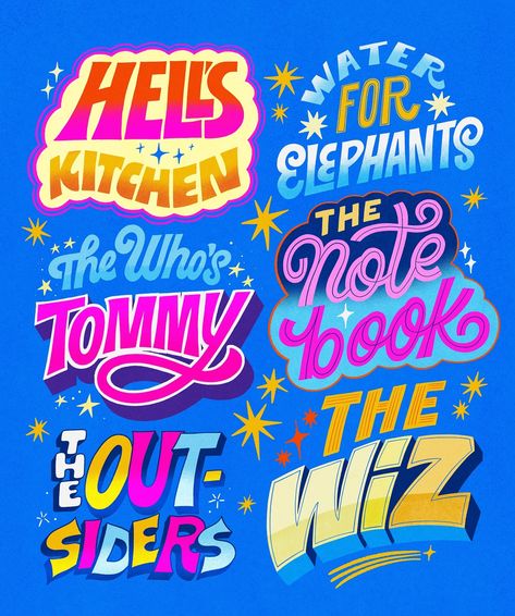 The Tony Awards were last night so I figured it was time to share a few broadway show titles I illustrated for broadway.com ✨ have you seen any of these shows? . . . #tonyawards2024 #broadway #theater #handlettering #illustration #editorialillustration #tonyawards Digital Lettering, Water For Elephants, Broadway Show, Neon Artwork, Learn Photo Editing, Hell's Kitchen, Poster Fonts, Text Logo Design, Ipad Lettering