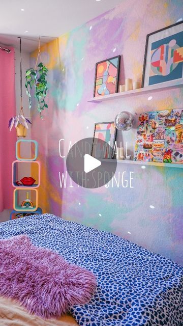 Multicolor Accent Wall, Rainbow Accent Wall, Kids Accent Wall, Not Wallpaper, House Vibes, Diy Rainbow, Diy Blog, Girls Room, Wall Paint