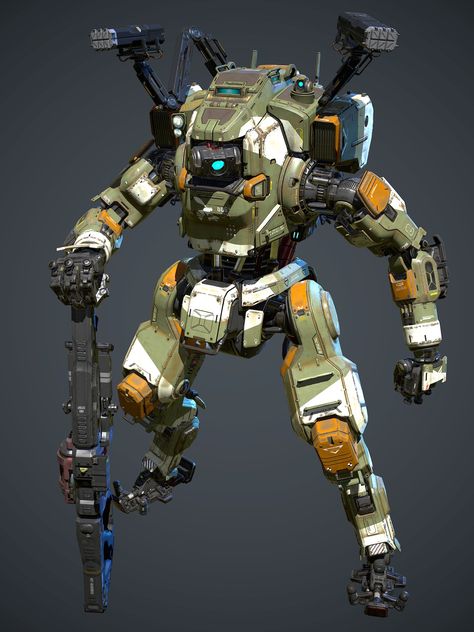 Space Marine paint reference Titanfall 2, Power Armour, Mech Suit, Cool Robots, Arte Robot, Titanfall, Power Armor, Preppy Wallpaper, Giant Robots