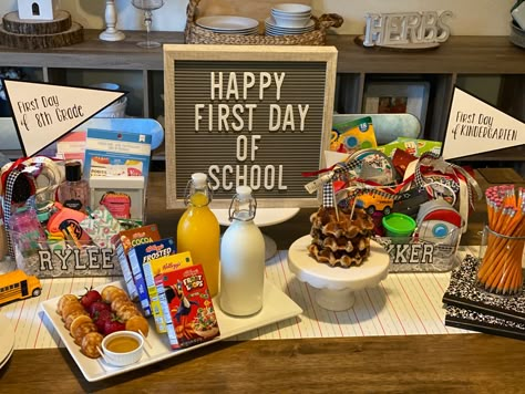 First Day Of School Kids Gifts, Back To School Recipes Dinner, Back To School Home Decor Ideas, 1st Day Of School Breakfast For Kids, Back To School Brunch For Moms, Back To School Celebration At Home, First Day Of School Meals, Back To School Surprises For Kids, First Day Of School Party At Home