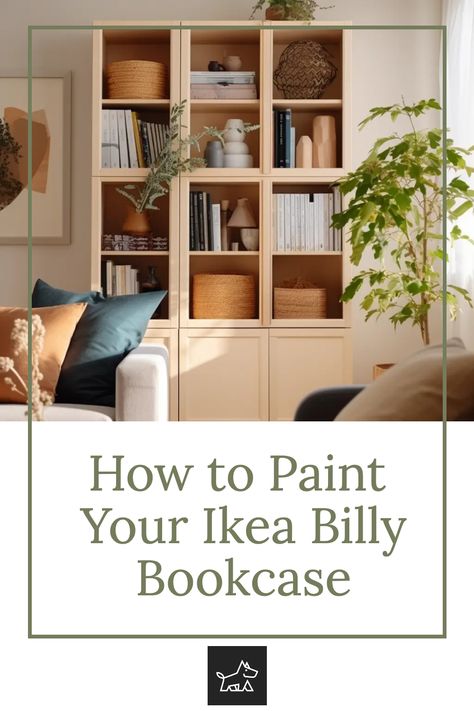 Explore creative painting techniques to give your Billy Bookcase a unique touch. This pin offers ideas for using stencils, creating distressed looks, or adding patterns to personalize your bookcase and make it a standout piece. Ikea Billy Beige, Painted Bookcases Ideas, How To Paint Billy Bookcase, Painting Ikea Billy Bookcase, Painting Billy Bookcase, Paint Billy Bookcase, Painted Billy Bookcase, Ikea Billy Bookcase Hack Built Ins, Billy Bookcase Styling