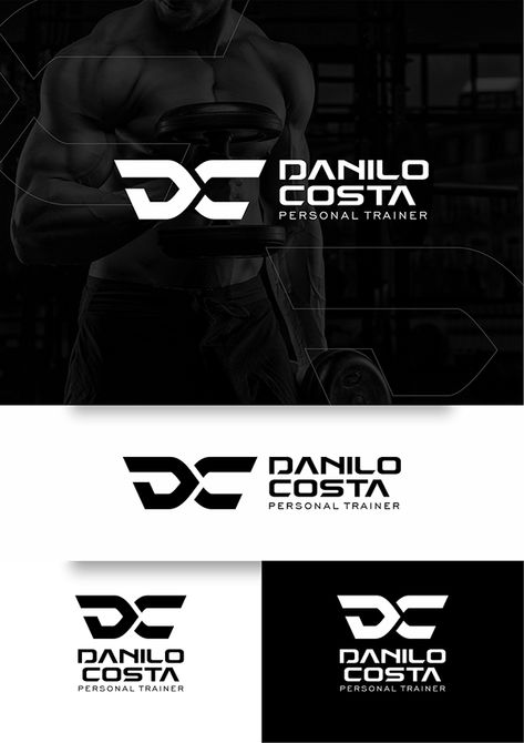 Fitness Logo Ideas Personal Trainer, Personal Training Logo Design, Gym Logo Design Graphics, Male Logo, Personal Training Logo, Logo Design Presentation, Personal Trainer Logo, Types Of Design, Training Logo