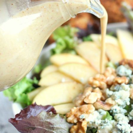 Apple Cider Vinaigrette Dressing Recipe, Apple Cider Vinaigrette Dressing, Cider Vinaigrette Dressing, Creamy Apple Cider, Blue Cheese Salad Recipes, Pear And Blue Cheese Salad, Cheese Salad Dressing, Apple Cider Vinaigrette, Vinaigrette Dressing Recipe