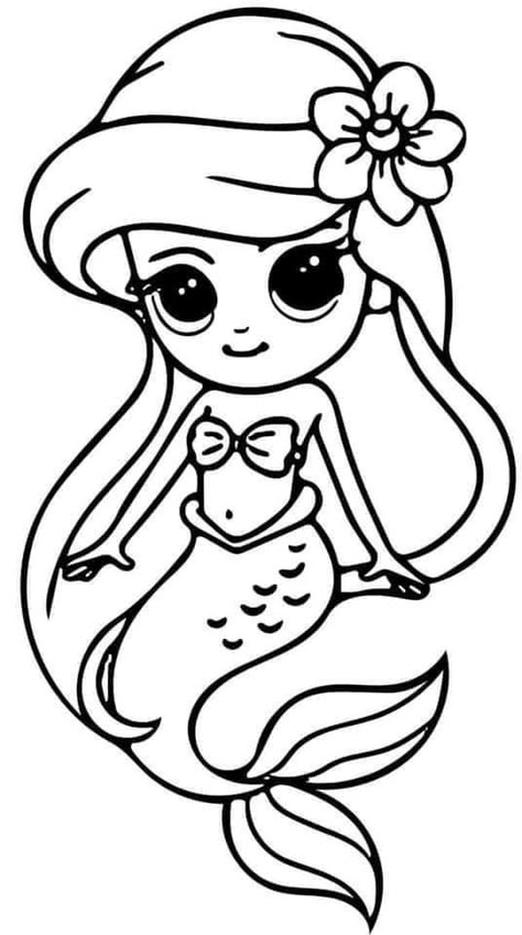 Disney Coloring Pages Printables, Ariel Coloring Pages, Animale Marine, Easy Coloring Pages For Kids, Mermaid Cookies, Mermaid Coloring Book, Mermaid Cartoon, Disney Princess Coloring Pages, Draw Cartoon