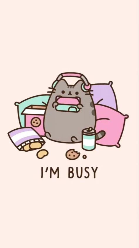 Gamer Wallpaper, Pusheen, A Cartoon, Cartoon Character, A Cat