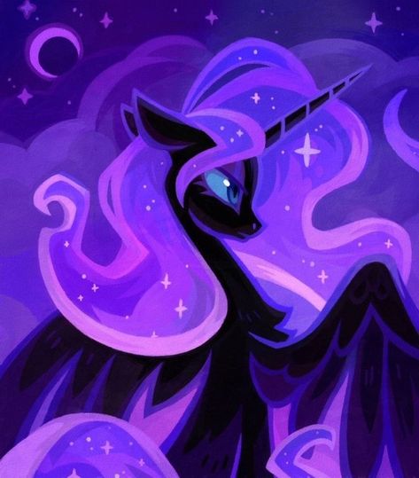 Nightmare Moon, My Little Pony Wallpaper, Catty Noir, Pony Art, My Lil Pony, Mlp Fan Art, Princess Luna, My Little Pony Characters, My Little Pony Drawing