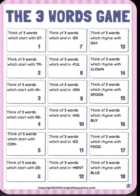 Brain Warm Up Activities, Games For Third Graders, The Three Words Game, Finish The Phrase Game For Seniors, 3 Word Game, 5 Second Game Questions, Who Am I Game For Adults, The 3 Words Game, Fun Icebreakers For Adults